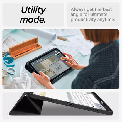Spigen Urban Fit - dėklas, skirtas iPad Air 13" M3 (2025) / M2 (2024) (juodas)