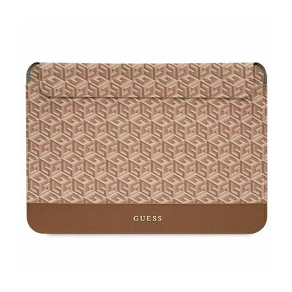 Guess GCube Stripes kompiuterio dėklas – 14 colių nešiojamojo kompiuterio dėklas (ruda)