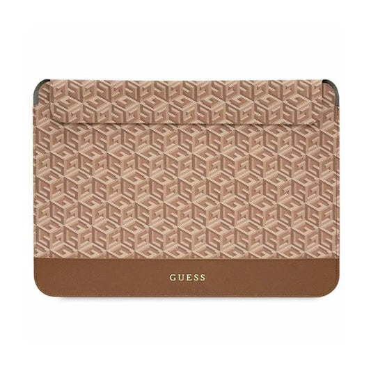 Guess GCube Stripes kompiuterio dėklas – 14 colių nešiojamojo kompiuterio dėklas (ruda)