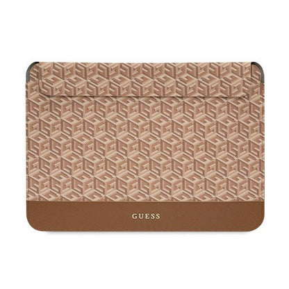Guess GCube Stripes kompiuterio dėklas – 14 colių nešiojamojo kompiuterio dėklas (ruda)