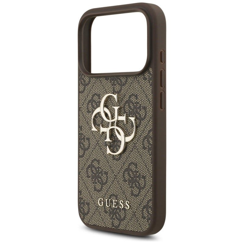 Guess 4G Didelio logotipo dėklas iPhone 17 Pro (rudas)