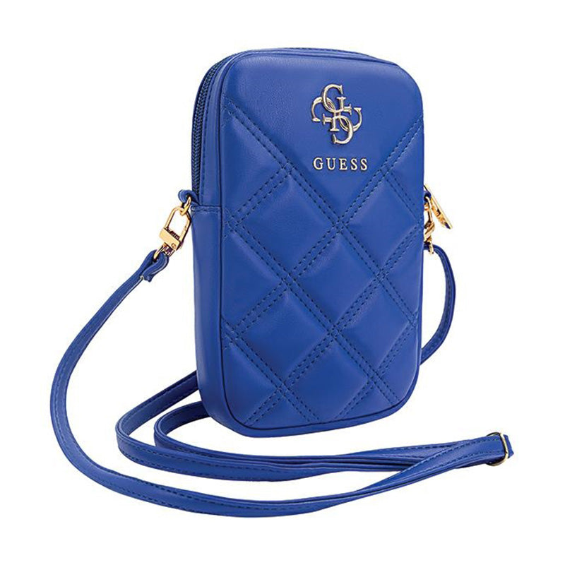 Guess Zip Quilted 4G - telefono dėklas (mėlynas)