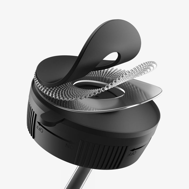 Spigen MFT36 - „MagSafe“ magnetinis automobilinis laikiklis prietaisų skydeliui ir priekiniam stiklui (juodas)