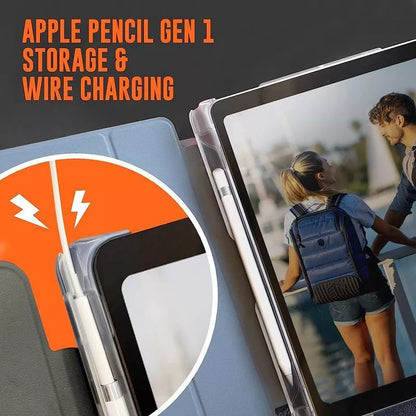 STM Studio – dėklas skirtas „iPad 10.2" (2021–2019) (juodas)