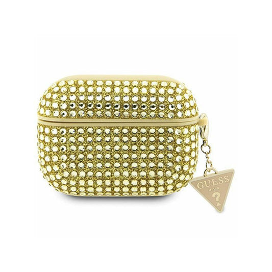 Guess „Rhinestone Triangle Charm“ – dėklas „AirPods 3“ (aukso spalvos)