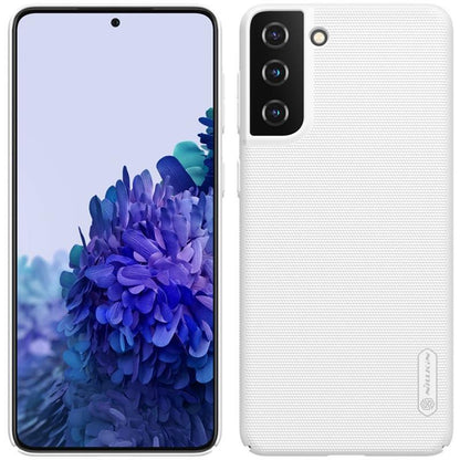 Nillkin Super Frosted Shield – dėklas, skirtas „Samsung Galaxy S21+“ (baltas)