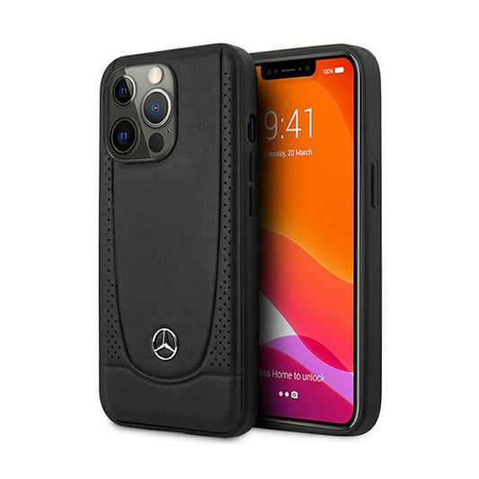 Mercedes Leather Urban Line – dėklas skirtas iPhone 15 Pro Max (juodas)