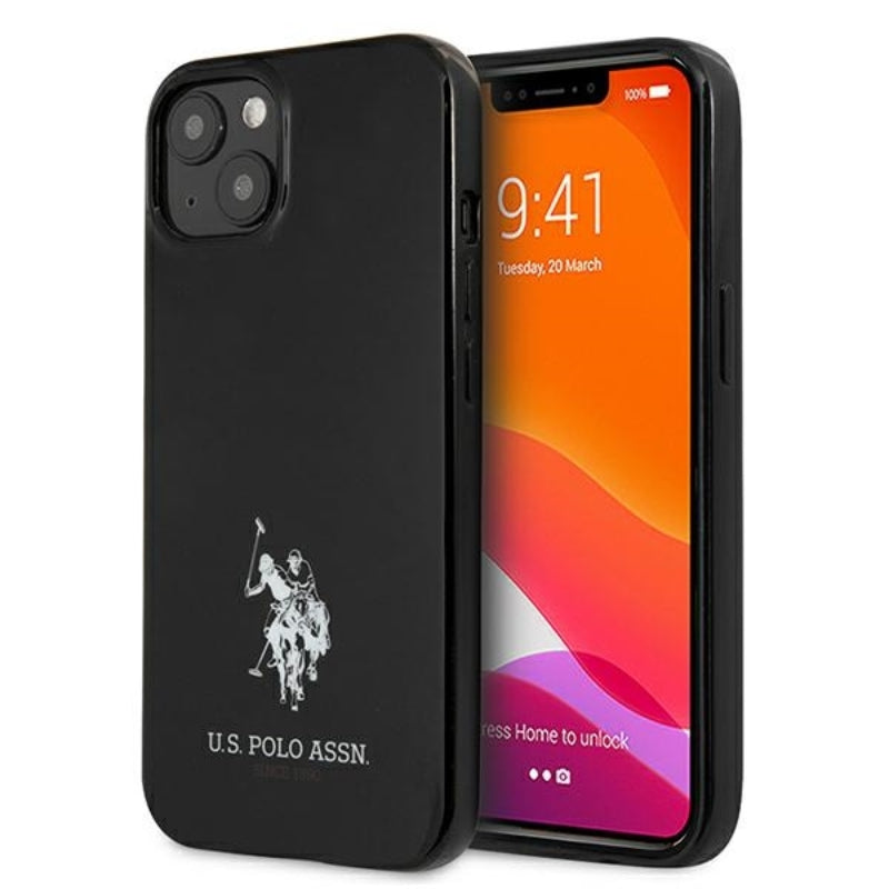 US Polo Assn Horses Logo - „iPhone 13 Mini“ dėklas (juodas)