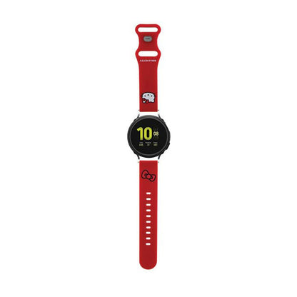 „Hello Kitty“ silikoninis „Kitty Head“ – universalus 20 mm išmaniojo laikrodžio dirželis (raudonas)