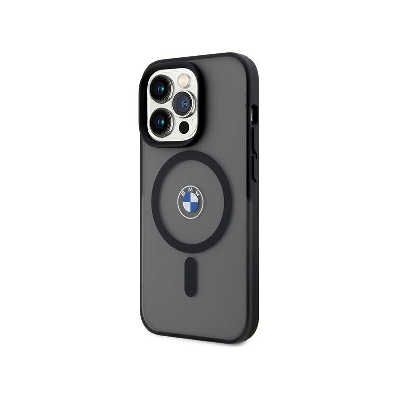 BMW Signature MagSafe – dėklas, skirtas iPhone 14 Pro (juodas)