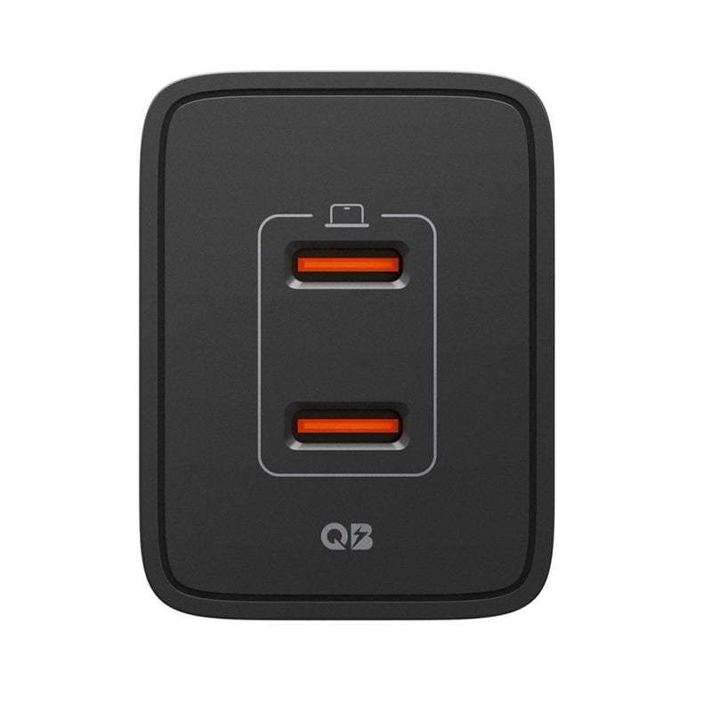 Spigen Essential EE472EU GaN Pro - Sieninis įkroviklis 2x USB-C 47W (Juodas)