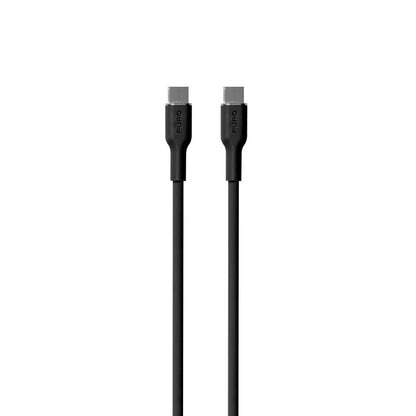 PURO ICON Soft Cable – Kabelis USB-C į USB-C 1,5 m (Juoda)