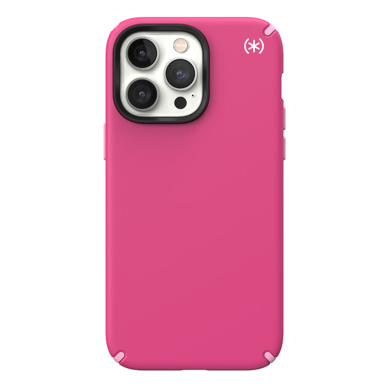Speck Presidio2 Pro – Dėklas iPhone 14 Pro Max su MICROBAN danga (Digitalpink / Blossompink / White)