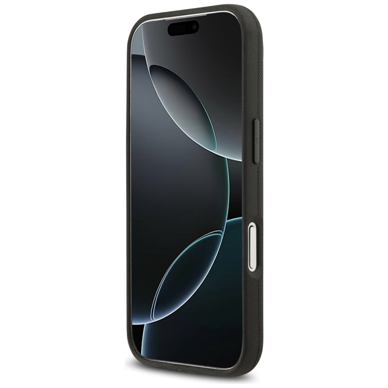 BMW M FW metalinis logotipas MagSafe - dėklas iPhone 17 Pro (juodas)