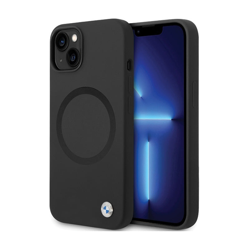 BMW Signature Liquid Silicone MagSafe – dėklas, skirtas „iPhone 14“ (juodas)