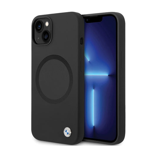 BMW Signature Liquid Silicone MagSafe – dėklas, skirtas „iPhone 14“ (juodas)