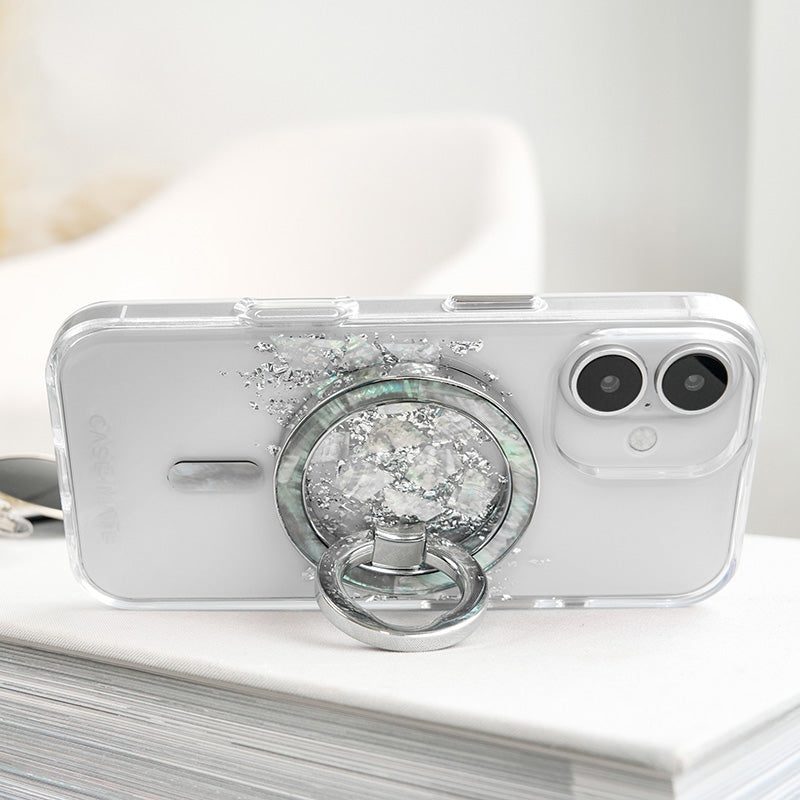 Case-Mate Karat MagSafe – dėklas, skirtas „iPhone 16“, su perlo inkrustacija („A Touch of Pearl“)