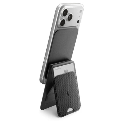 Spigen S314-3 Slim Fold Tripod MagSafe – magnetinė piniginė su stovo funkcija (juoda)