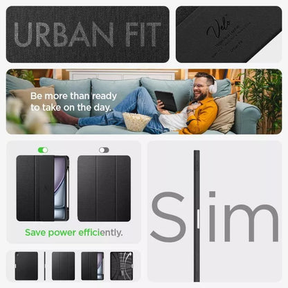 Spigen Urban Fit - dėklas, skirtas iPad Air 13" M3 (2025) / M2 (2024) (juodas)