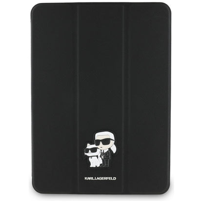 Karl Lagerfeld Book Cover Saffiano Magnetic Karl & Choupette – dėklas iPad Air 11” M3 (2025) / iPad Air 11” M2 (2024) (juodas)