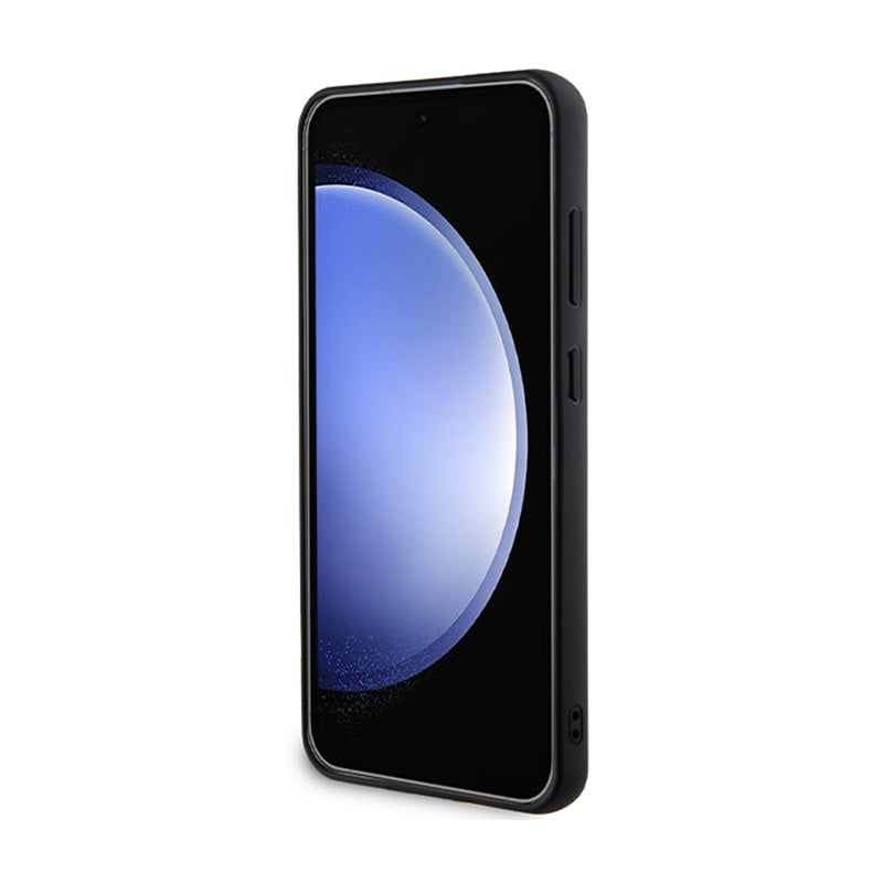 Guess Rhinestone Triangle – dėklas Samsung Galaxy S24+ (auksinis)