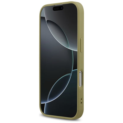 Guess Fiksuotas Blizgučiai Big 4G dėklas iPhone 17 (auksinis)