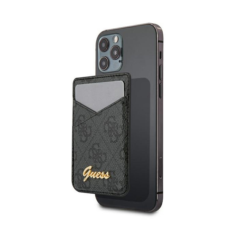 Guess Piniginė su kortelių laikikliu MagSafe 4G – Magnetinė piniginė (pilka)