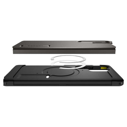 Spigen Tough Armor MagSafe – „Samsung Galaxy S25 Ultra“ dėklas (spalva „Gunmetal“)