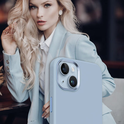 Crong Color Cover LUX Magnetic – dėklas iPhone 15 Plus MagSafe (šviesiai mėlynos spalvos)