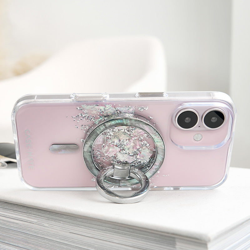 Case-Mate Karat MagSafe – dėklas, skirtas „iPhone 16“, su perlo inkrustacija („A Touch of Pearl“)