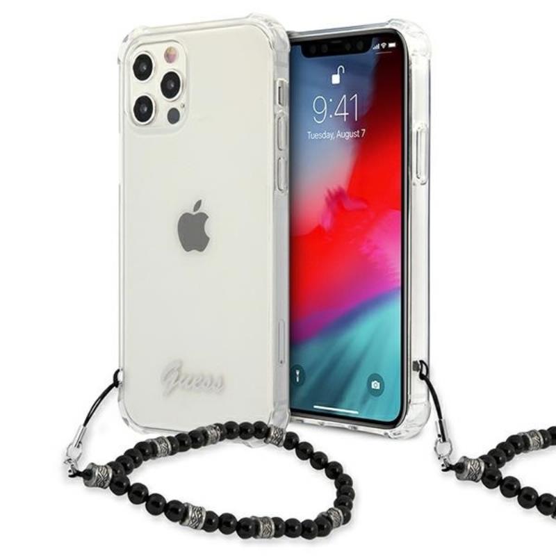 Guess Black Pearl Strap - iPhone 12 Pro Max dėklas (skaidrus)