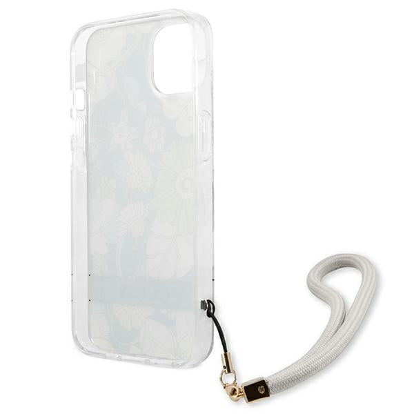 Guess Flower Cord – „iPhone 13 mini“ dėklas (žalias)