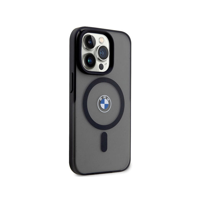 BMW Signature MagSafe – dėklas, skirtas iPhone 14 Pro (juodas)