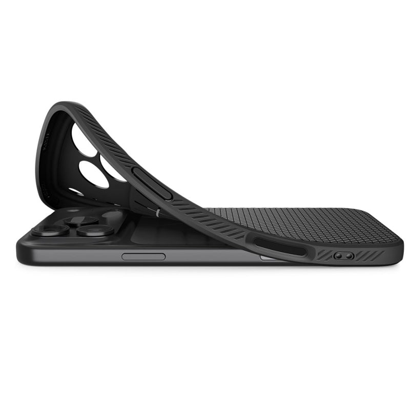 Spigen Liquid Air - Dėklas iPhone 17 Pro Max (Matinė juoda)