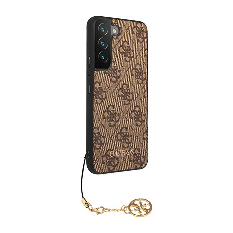 Guess 4G Charms Collection – Dėklas, skirtas Samsung Galaxy S23 (Ruda)
