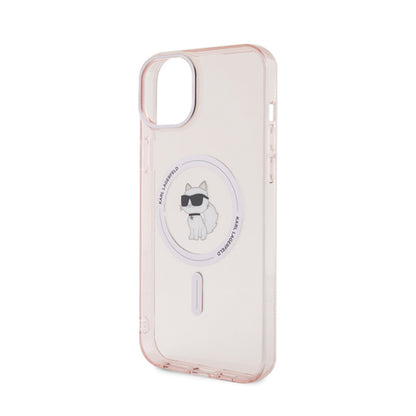 Karl Lagerfeld IML Choupette MagSafe – Dėklas, skirtas „iPhone 15 Plus“ (rožinis)