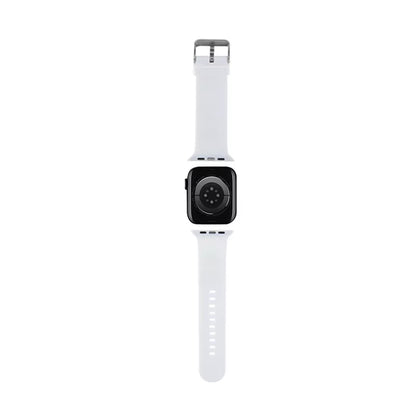 Karl Lagerfeld 3D Guminės Karlo Galvos NFT - dirželis, skirtas "Apple Watch" 42/44/45/49 mm (baltas)