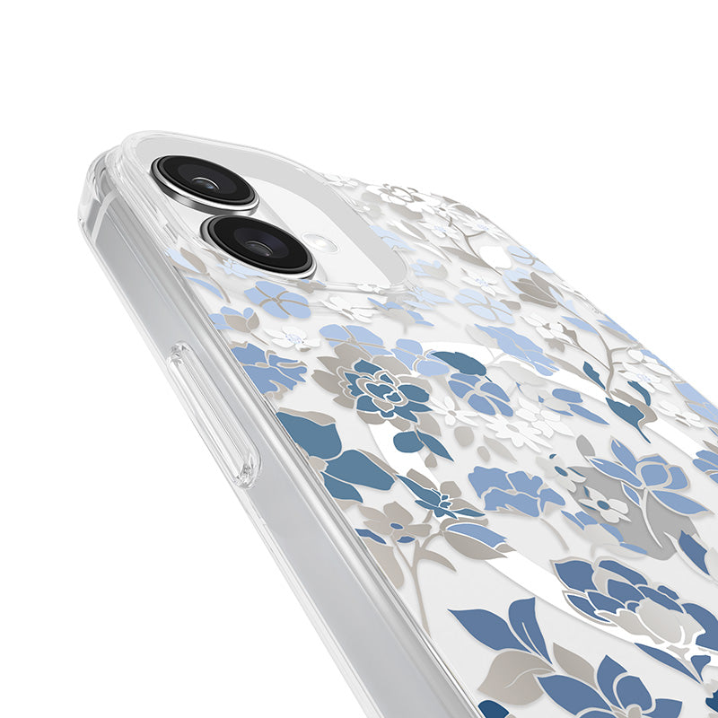 Kate Spade New York Protective Gems MagSafe – dėklas, skirtas iPhone 16 Plus (žiedų gėlynas mėlynas)