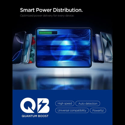 Spigen Essential EE673EU GaN Pro – Sieninis įkroviklis 2x USB-C + USB-A 67W (Baltas)