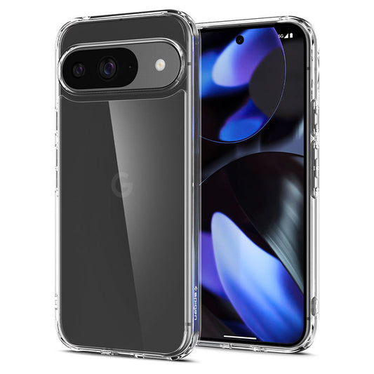 Spigen Ultra Hybrid – dėklas, skirtas Google Pixel 9 / 9 Pro (visiškai skaidrus)