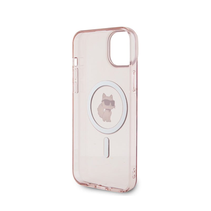 Karl Lagerfeld IML Choupette MagSafe – Dėklas, skirtas „iPhone 15 Plus“ (rožinis)
