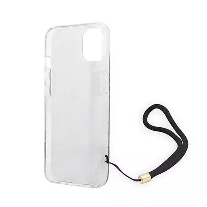 Guess 4G Print Cord – dėklas, skirtas iPhone 14 (rudos spalvos)