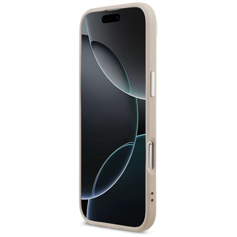 Karl Lagerfeld Dėklas iPhone Air su Karl & Choupette sagėmis, MagSafe (rožinis)