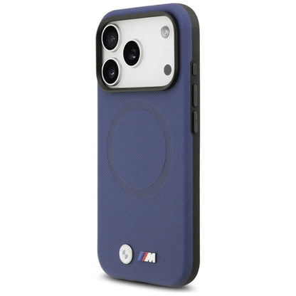 BMW M FW Metal Logo MagSafe dėklas iPhone 17 Pro Max (tamsiai mėlynas)