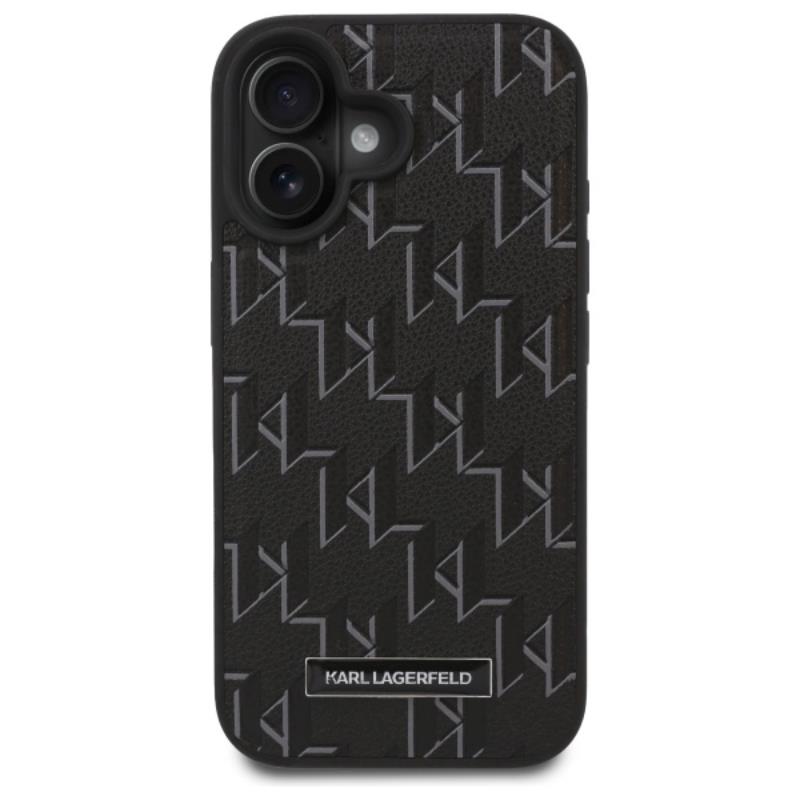 Karl Lagerfeld Hot Stamp MagSafe – Dėklas iPhone 16 (juodas)