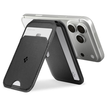 Spigen S314-2 Slim Fold Tripod MagSafe - Magnetinė piniginė su stovo funkcija (juoda)