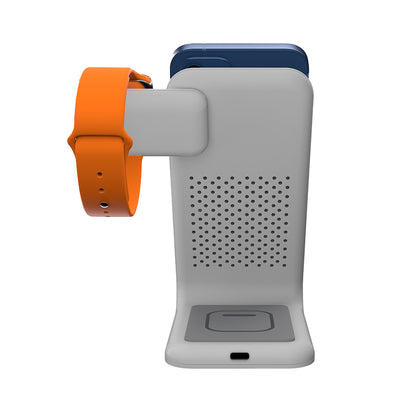 STM ChargeTree Swing 3-in-1 įkrovimo stotelė telefonui, „AirPods“, „Apple Watch“ – balta