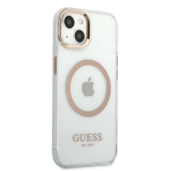 Guess Metal Outline MagSafe – dėklas iPhone 13 (skaidrus)