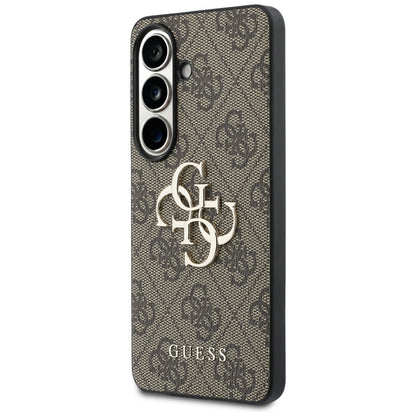 Guess 4G didelis metalinis logotipas - Samsung Galaxy S26+ dėklas (rudas)
