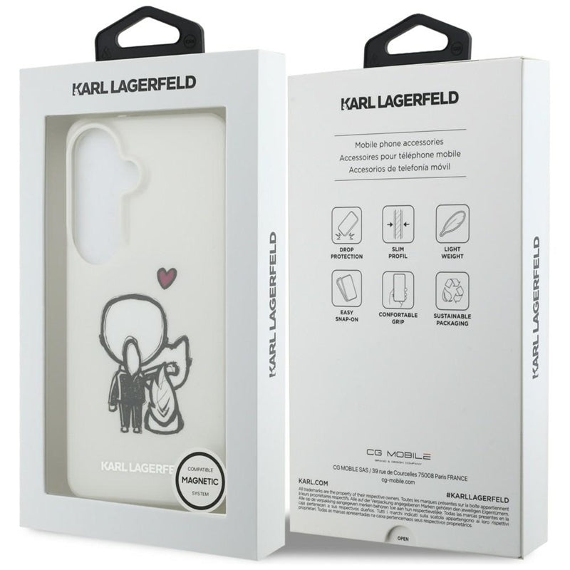 Karl Lagerfeld IML Karl & Choupette MagSafe - Samsung Galaxy S26 dėklas (skaidrus)